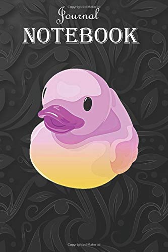 Composition Notebook: Cute Pink Rubber Duck 3D Effect Coworker Appreciation Notebook, Lined Journal, 100 pages, 6x9 large print, Soft Cover, Matte Finish