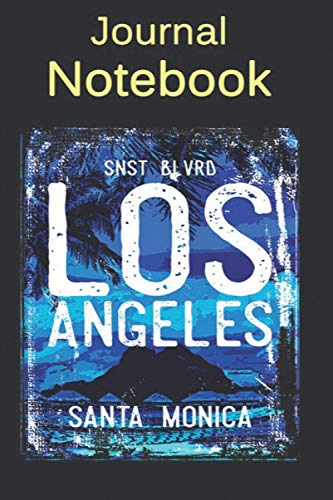 Composition Notebook, Journal Notebook: Los Angeles Sunset Boulevard Santa Monica blue Size 6'' x 9'' x 100 College Ruled Pages; perfect for creative writing, note taking, doodling, and more!