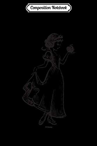 Composition Notebook: Snow White Holding Apple Elegant Sketch Dress Disney Princess Enchanted Tales Ariel Belle Elsa Aurora Journal Notebook Blank Lined Ruled 6x9 100 Pages