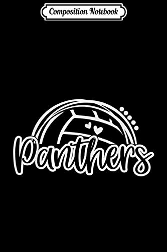 Composition Notebook: Volleyball Panther School Sports Fan Team Spirit  Journal/Notebook Blank Lined Ruled 6x9 100 Pages