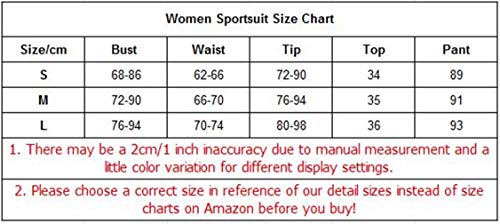 Conjunto Ropa Deportiva Mujer, Morbuy Deportivos Entrenamiento Fitness Yoga Top y Pantalones Leggings Raya Lateral Set Chandal Estampada Running Pilates (M,Rosa Fluorescente)