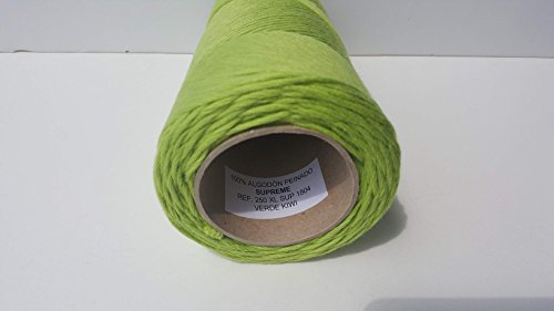 CONOS ALGODÓN SUPREME VERDE KIWI PEINADO 250 GRAMOS CONO XL 225 METROS