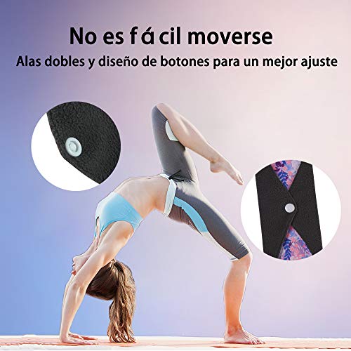 Conpro 4 Piezas 25.5cm Compresas Reutilizables, Salvaslip Reutilizable, Servilleta Sanitaria de Fibra de Bambú, Compresas Tela Mujer Lavables, Más Saludable, Económico y Ecológico