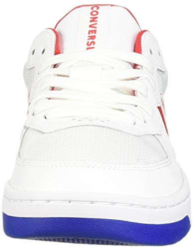 Converse Rival - Zapatillas bajas unisex para hombre, Blanco (Blanco/Esmalte Rojo/Azul), 36.5 EU