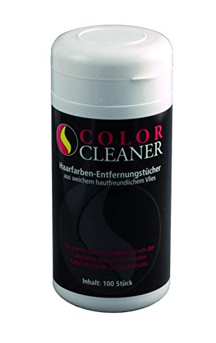 Coolike Color Cleaner - Toallitas quitamanchas para tinte de pelo en bote reutilizable (100 unidades, 20 x 14 cm)