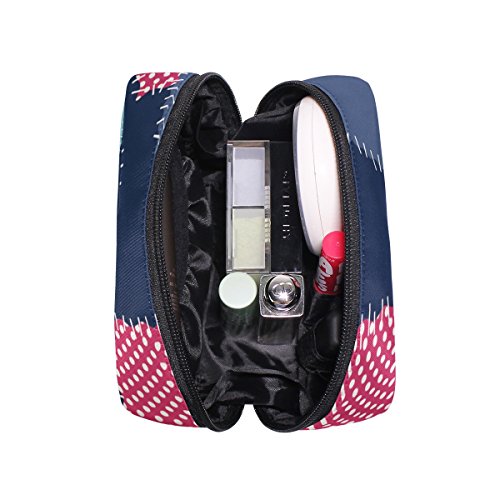 COOSUN Fondo con parches bolsa de cosméticos embrague bolsa de maquillaje organizador de viaje bolsa de aseo para mujeres