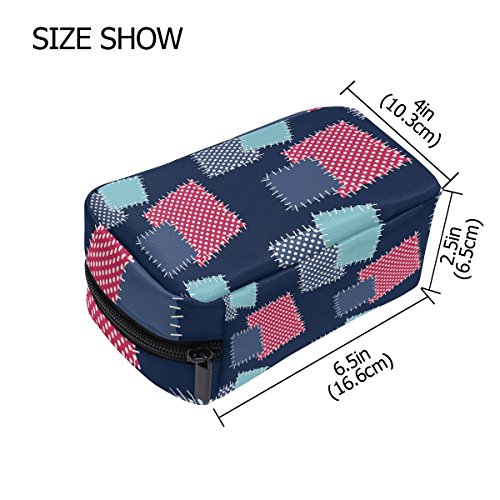 COOSUN Fondo con parches bolsa de cosméticos embrague bolsa de maquillaje organizador de viaje bolsa de aseo para mujeres