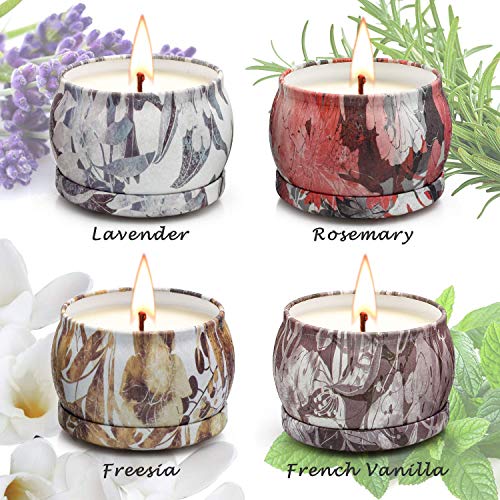 Coquimbo [100% Natural Velas Aromaticas Juego de 4 Piezas Vela Perfumada 25-30 Horas Duración de la Aromaterapia Decoración para Relajación Vela de Viaje Adecuado para Yoga Baño Dormitorio