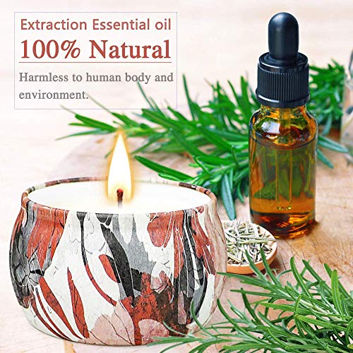 Coquimbo [100% Natural Velas Aromaticas Juego de 4 Piezas Vela Perfumada 25-30 Horas Duración de la Aromaterapia Decoración para Relajación Vela de Viaje Adecuado para Yoga Baño Dormitorio