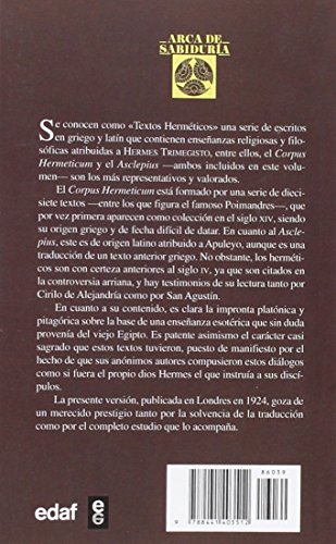 Corpus Hermeticum Y Otros Textos Apocrif (Arca de Sabiduría)