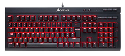 Corsair CH-9101021-UK K70 Lux Cherry MX - Teclado inglés para Gaming con iluminación roja Cherry MX Red