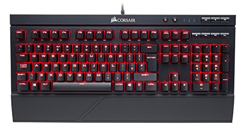 Corsair CH-9101021-UK K70 Lux Cherry MX - Teclado inglés para Gaming con iluminación roja Cherry MX Red