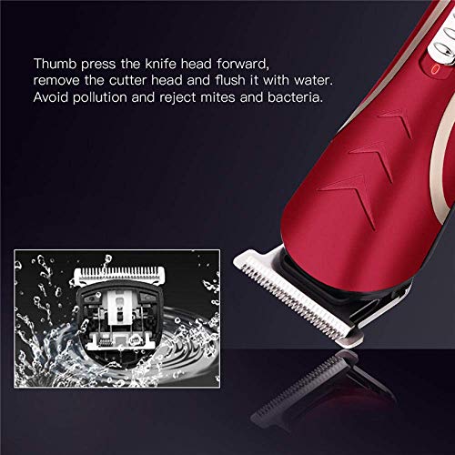 Cortadora de cabello de los hombres de acero al carbono máquina de afeitar Head 3/6/9/12 mm Límite peine eléctrico recargable Trimer pelo de la barba del cortador de la maquinilla de afeitar del conde