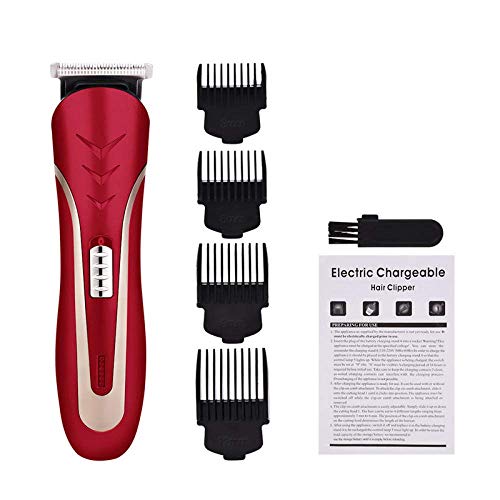 Cortadora de cabello de los hombres de acero al carbono máquina de afeitar Head 3/6/9/12 mm Límite peine eléctrico recargable Trimer pelo de la barba del cortador de la maquinilla de afeitar del conde