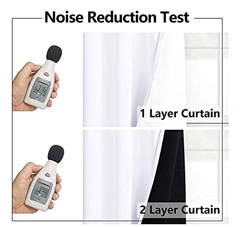 Cortinas para Habitación de Salón Térmicas Aislantes Blanco Rosa Negro Rojo Tacones Altos Perfume pintalabios UV la Luz Proteccion Privacidad con Ojales para Dormitorio 110x215cm x2