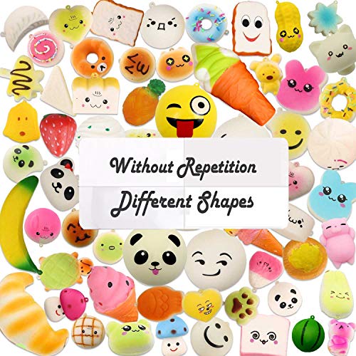 Cosy Life 15 Piezas Squishy Kawaii, Juguetes Hinchado Lento de Squishies llaveros teléfono Cadena alimentaria Correas Accesorios Adornos