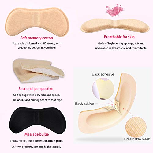 COSYINSOFA 6 pares Heel Pads Almohadillas para talón, forros para el talón Plantillas de zapatos autoadhesivas y adhesivos Protector para el cuidado de los pies