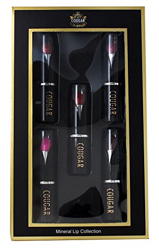 Cougar Mineral Lip Collection - Juego de 5 lápices de labios naturales