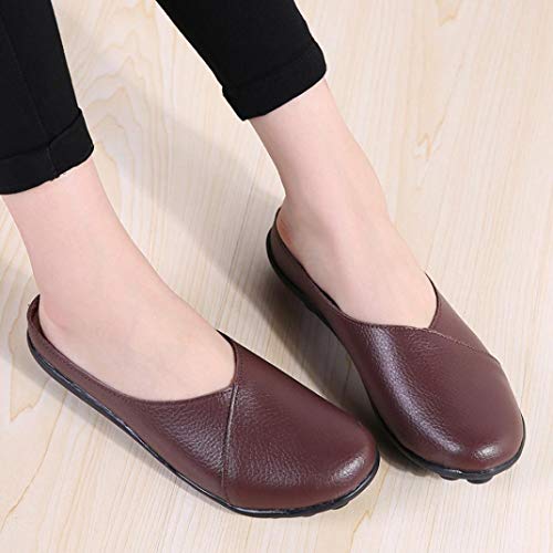 Covermason Zapatos Tacón alto mujer verano 2018, planos suaves de color puro Pisos para mujeres