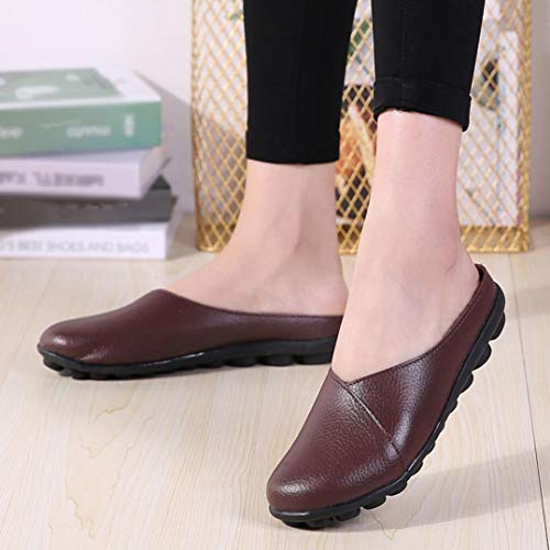 Covermason Zapatos Tacón alto mujer verano 2018, planos suaves de color puro Pisos para mujeres