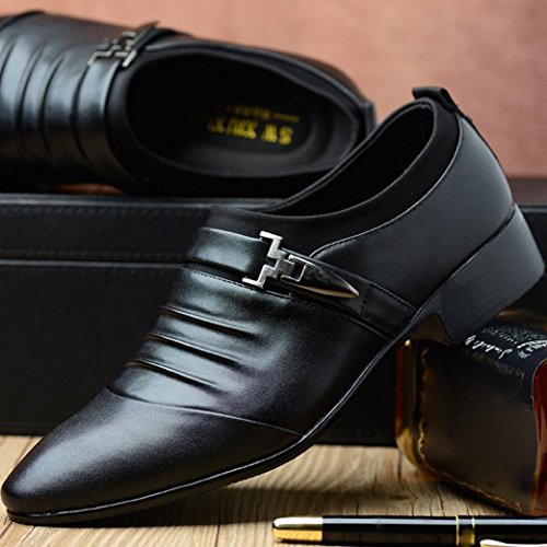 Covermason Zapatos Zapatos de negocios, cuero nuevos de hombres británicos acentuados