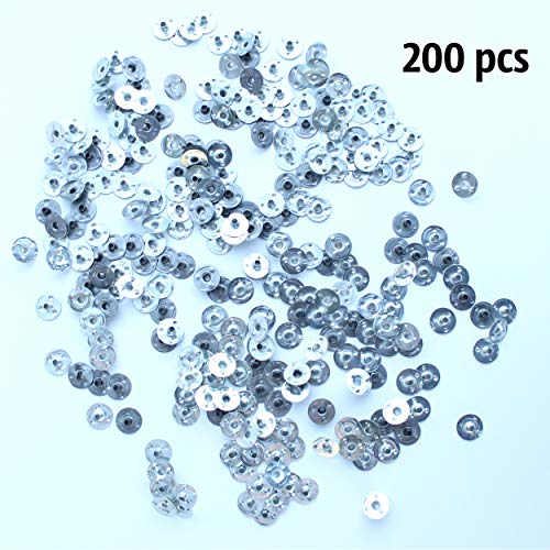 CozYours - 200 unidades de pestañas de soporte de mecha de metal para velas pequeñas de 12,5 mm de diámetro (pestañas de mecha). Incluye libro electrónico de bricolaje para velas