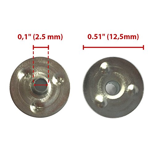 CozYours - 200 unidades de pestañas de soporte de mecha de metal para velas pequeñas de 12,5 mm de diámetro (pestañas de mecha). Incluye libro electrónico de bricolaje para velas