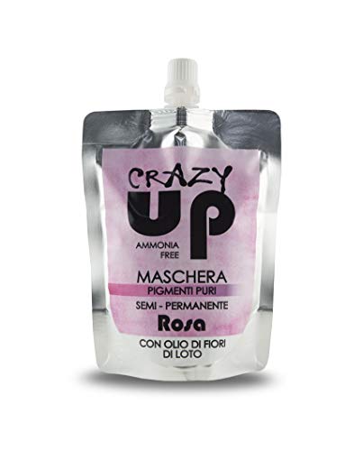 Crazy Up Mascarilla Colorante para el cabello Sin Amoniaco Semipermanente - Rosa - 200 ml
