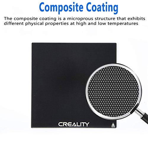 Creality Plataformas de Impresora 3D, Placa de Vidrio Templado Mejorado,Plataforma de Impresora 3D,235 x 235 x 4 mm para Ender 3 / Ender 3 Pro/Ender 5 / CR-20 Pro