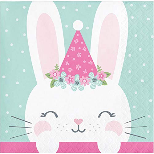 CREATIVE PARTY Birthday Bunny Beverage Napkins - 16 PK