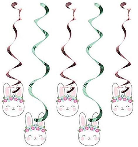 CREATIVE PARTY Birthday Bunny Dizzy Danglers (5 PK)