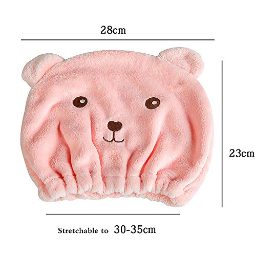 Creativee Toalla de Microfibra Absorbente de Agua, Gorro de Turbante para Cabello seco, Gorro de baño de Secado rápido para Mujeres, Adultos o niñas (2 Unidades)