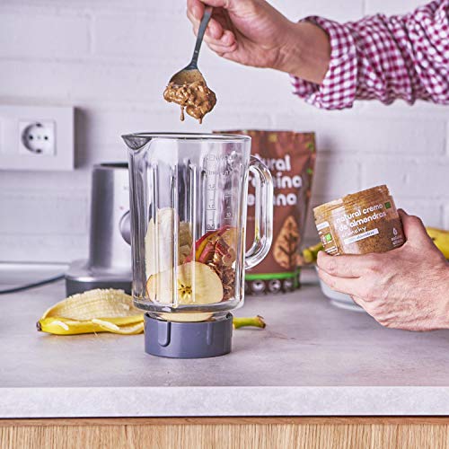 Crema de Almendras Crunchy BIO Natural Athlete 100% Almendras, Orgánica, Sin Azúcar, Sin Gluten - 300g
