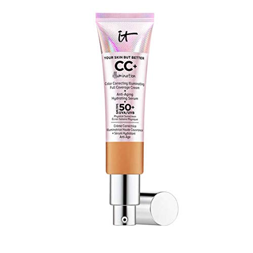Crema de iluminación CC+ de IT Cosmetics con FPS 50+, 32 ml