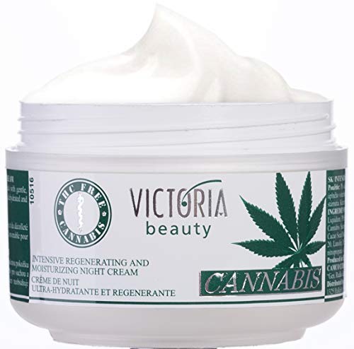 Crema de Noche Intensiva Regeneradora e Hidratante con Aceite de Semillas de Cáñamo y Omega 3 y 6 | Crema Facial Natural de Cannabis para Pieles Sensibles y Secas | PREMIUM 50ml