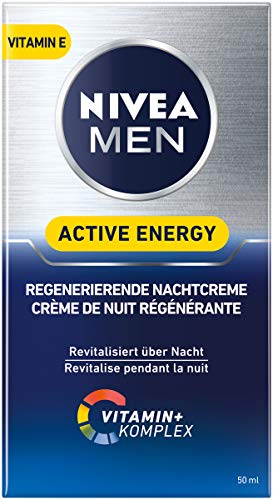 Crema de noche regeneradora Nivea Men Active Energy, 1 paquete (50 mililitros)