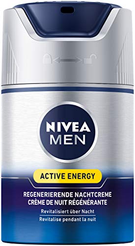 Crema de noche regeneradora Nivea Men Active Energy, 1 paquete (50 mililitros)