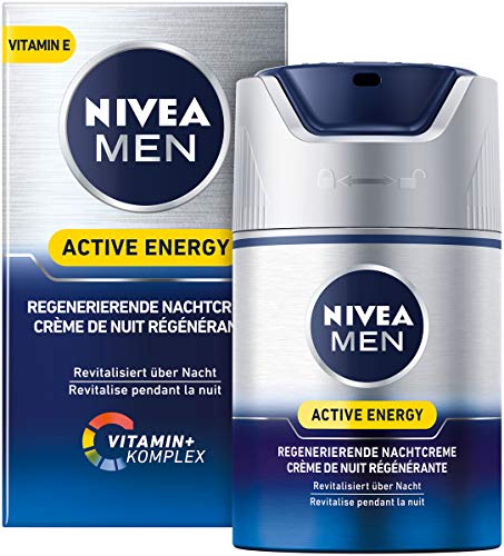 Crema de noche regeneradora Nivea Men Active Energy, 1 paquete (50 mililitros)