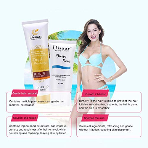 Crema depilatoria premium - Crema depilatoria de primera calidad - Eliminación del vello sin dolor rápida y eficaz para mujeres y hombres, rápida y segura Pasta de limpieza depilatoria unisex segura p