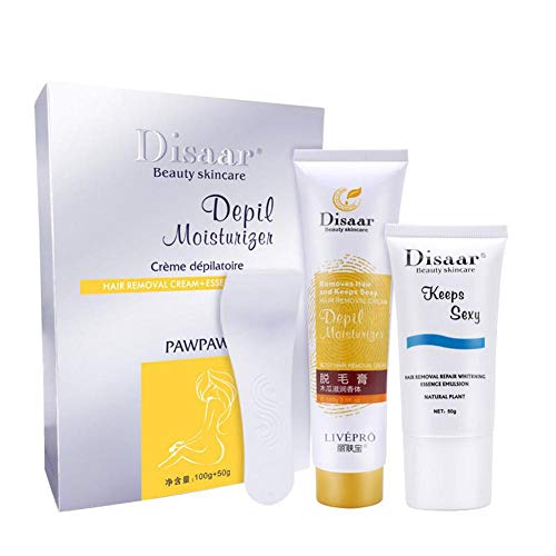 Crema depilatoria premium - Crema depilatoria de primera calidad - Eliminación del vello sin dolor rápida y eficaz para mujeres y hombres, rápida y segura Pasta de limpieza depilatoria unisex segura p