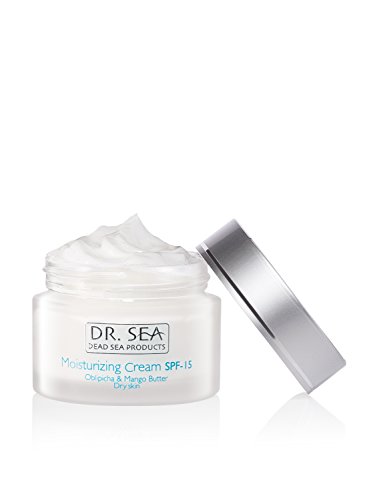 Crema facial hidratante Dr Sea con espino cerval de mar y manteca de mango, tratamiento facial que hidrata y reduce la irritación de la piel y ayuda a la regeneración de la piel, SPF15, 50 ml