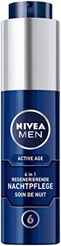 Crema facial Nivea Men Active Age regeneradora en 1 pack (1 x 50 ml), reafirmante 6 en 1 para hombres, crema de noche antiedad