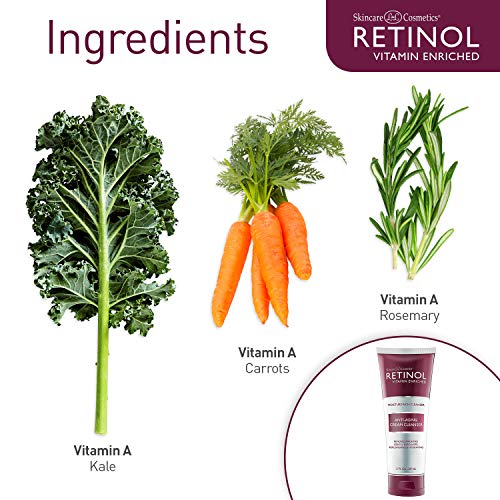 Crema Limpiadora Anti-envejecimiento de Retinol – Lavado Facial de Limpieza Profunda de Uso Diario que Exfolia para Mejorar la Textura de la Piel e Hidrata para Tener Una Cara más Limpia y Suave – La Rejuvenecedora Vitamina A Minimiza las Líneas Finas y l
