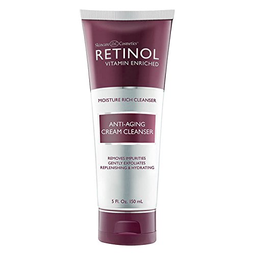 Crema Limpiadora Anti-envejecimiento de Retinol – Lavado Facial de Limpieza Profunda de Uso Diario que Exfolia para Mejorar la Textura de la Piel e Hidrata para Tener Una Cara más Limpia y Suave – La Rejuvenecedora Vitamina A Minimiza las Líneas Finas y l