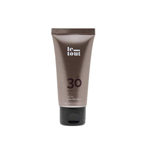 Crema Solar Facial SPF 30+ Le-Tout - Crema Solar de Alta Protección e Hidratante para la cara con Aloe Vera y Rosa Mosqueta. 50 ml