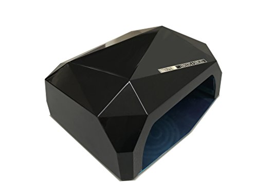 Crisnails - 36W Lámpara de Uñas Manicura CCFL CFL para Gel y Esmalte UV LED Secador Lámpara (Negro)