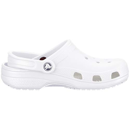Crocs Classic U, Zuecos con Correa Trasera Unisex Adulto, White, 38/39 EU