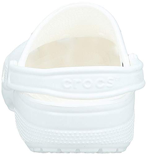 Crocs Classic U, Zuecos con Correa Trasera Unisex Adulto, White, 38/39 EU