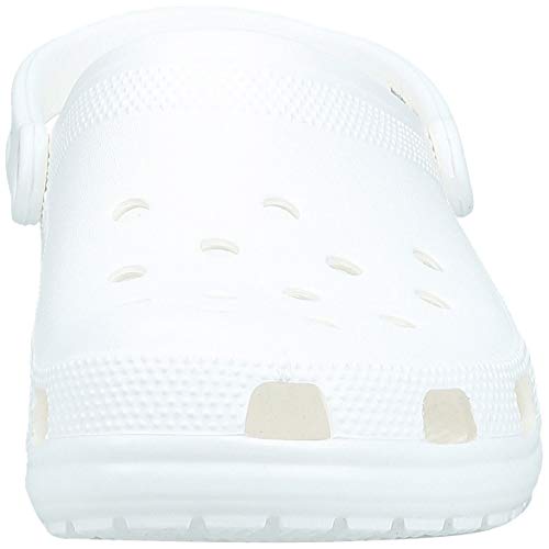 Crocs Classic U, Zuecos con Correa Trasera Unisex Adulto, White, 38/39 EU