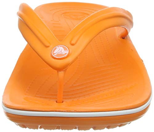 Crocs Crocband Flip, Chanclas Unisex-Adult, Orange (Orange/White), 43/44 EU